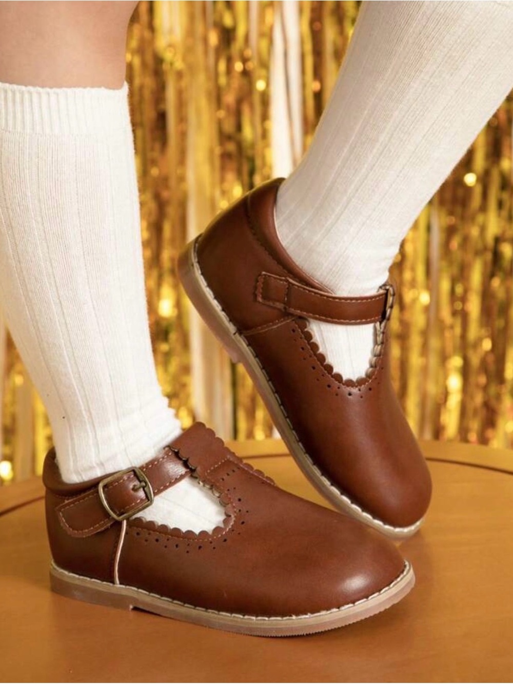 Classic Brown Mary Jane Kids Shoes
